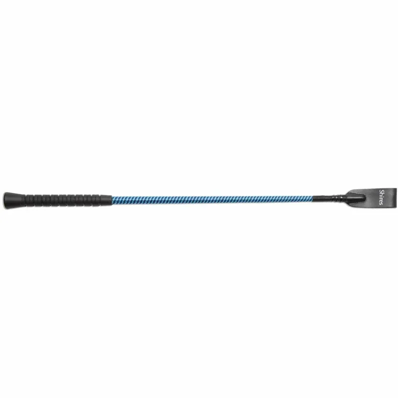 Shires 21 Inch Rubber Grip Whip in Blue
